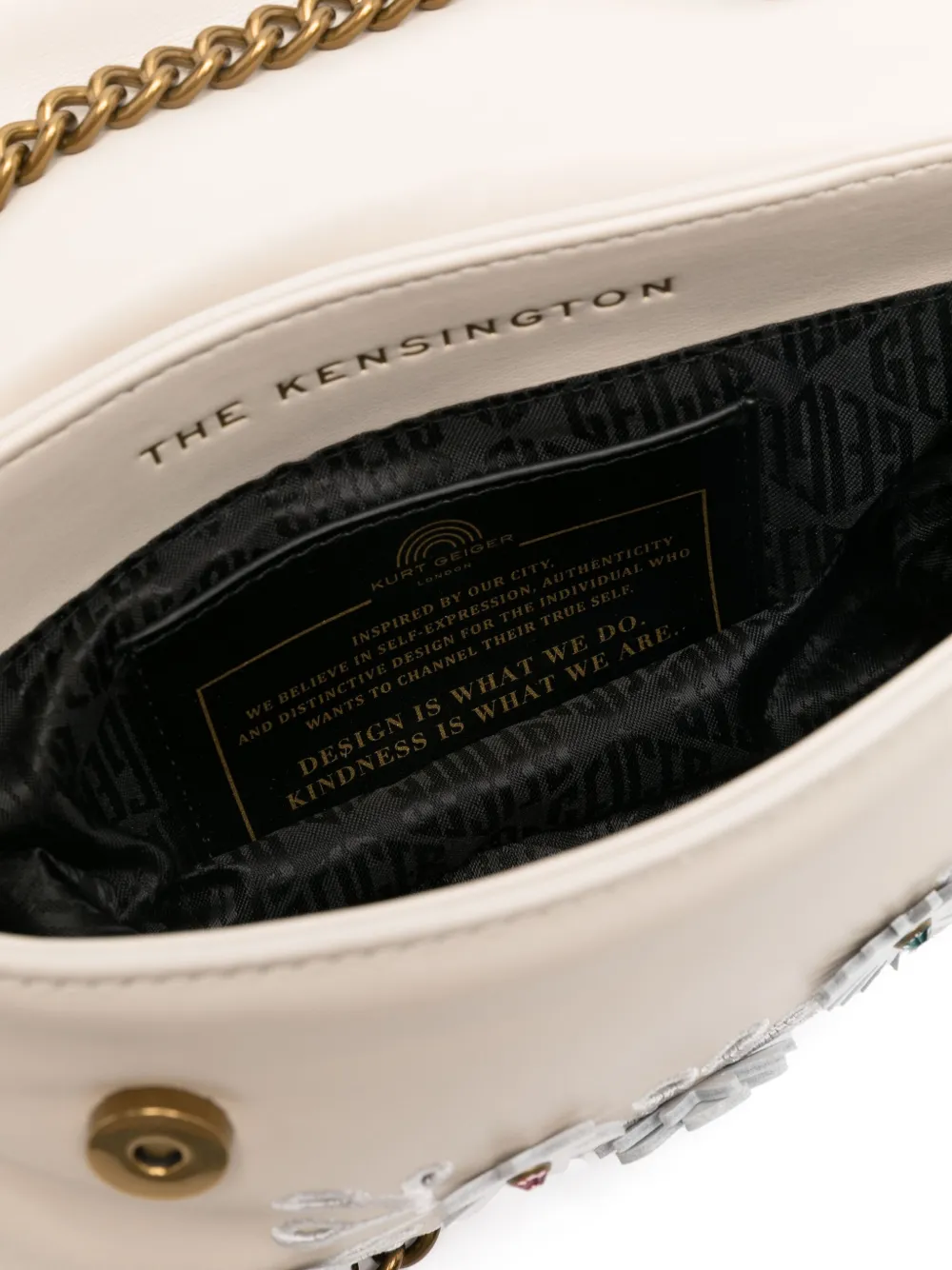 Kurt Geiger Kensington Cross Body Bag In Neutrals