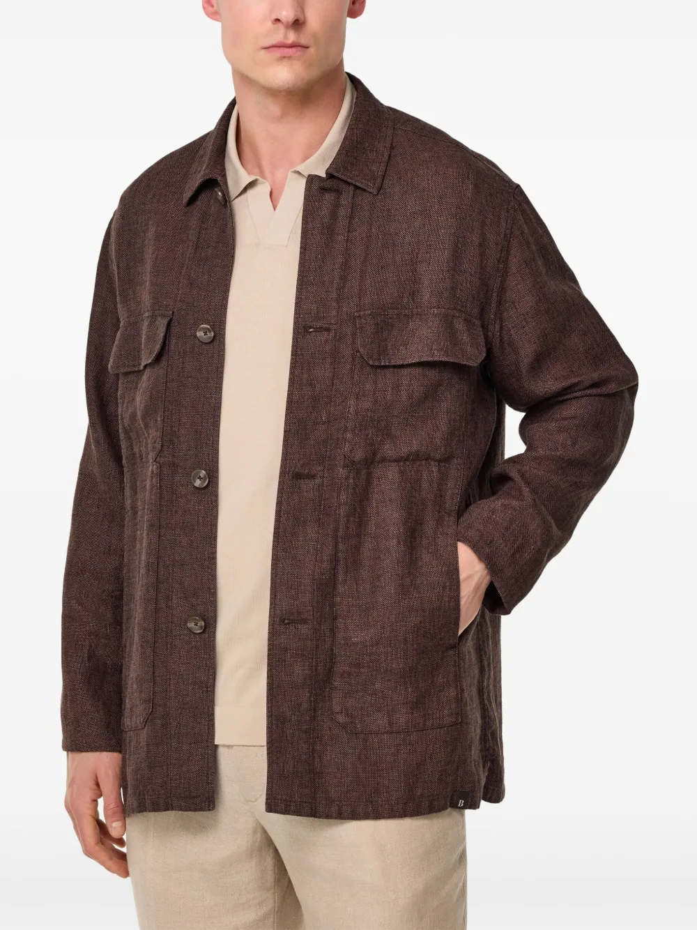 Boggi Milano Bond shirtjack Bruin