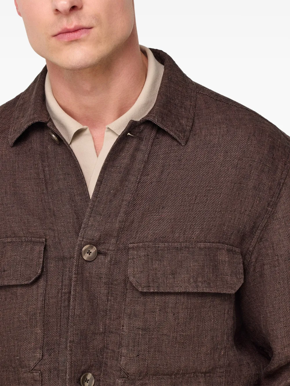 Boggi Milano Bond shirtjack Bruin