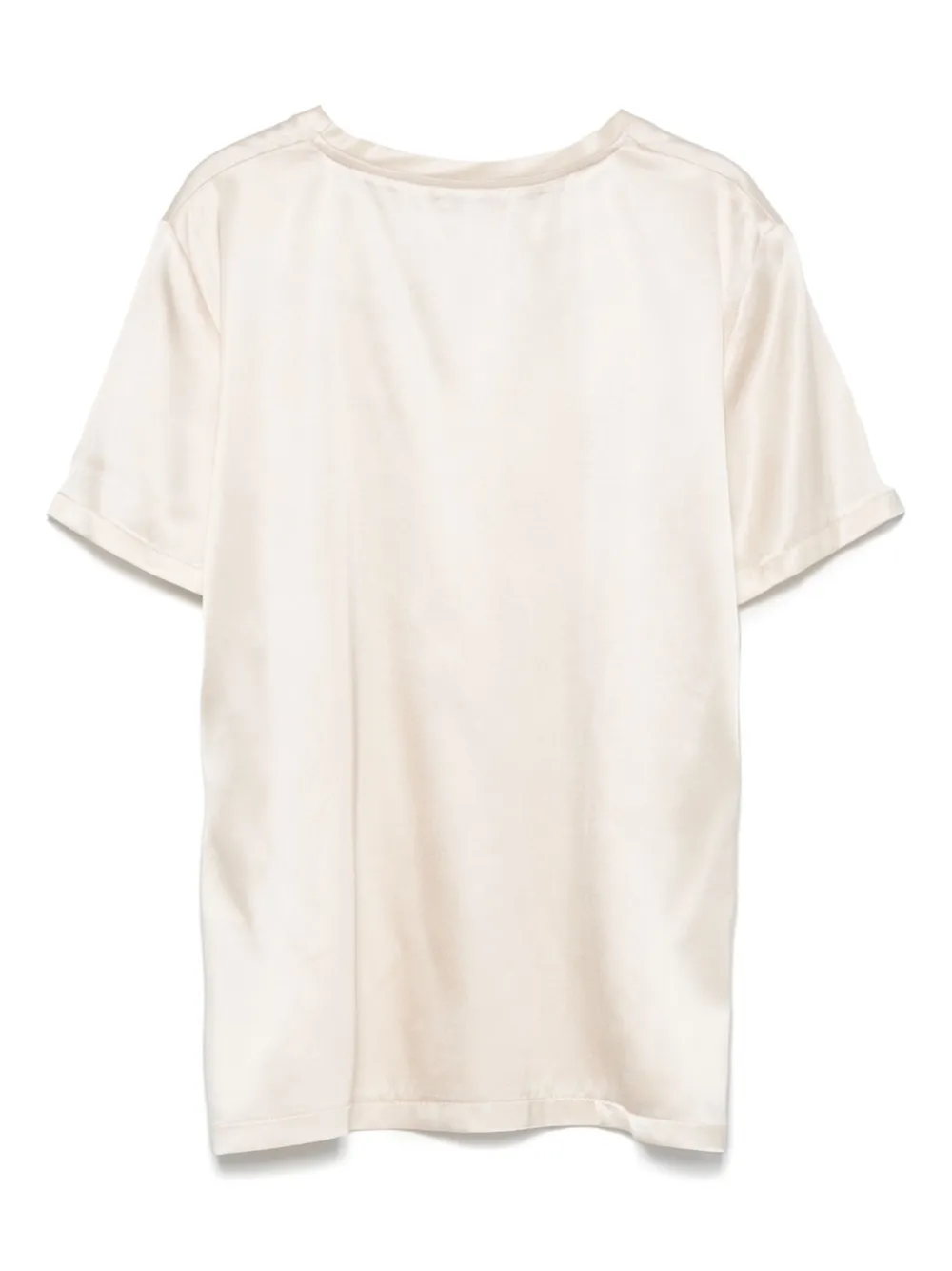 Blanca Vita Satijnen T-shirt - Beige