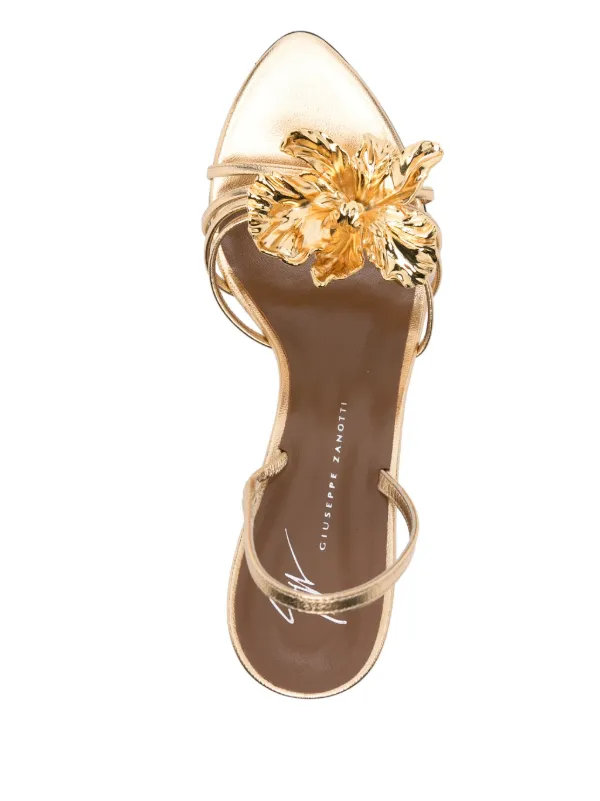 Giuseppe Zanotti 90mm Orchid Sandals | Gold | FARFETCH