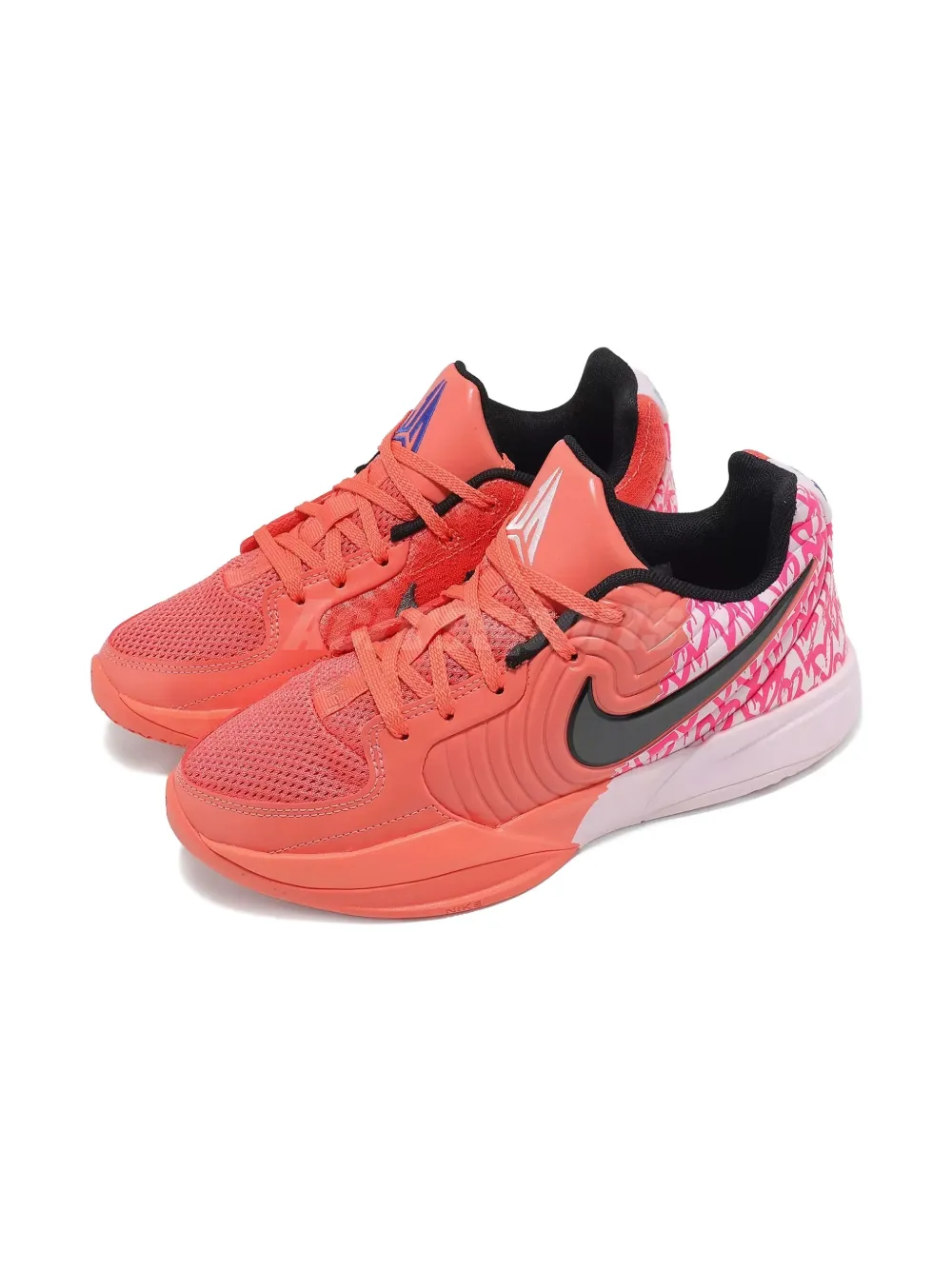 Nike Kids Ja 2 Heart Eyes "Magic Ember Iron Grey Pink Foam Deep Night Black Hyper Pink" sneakers