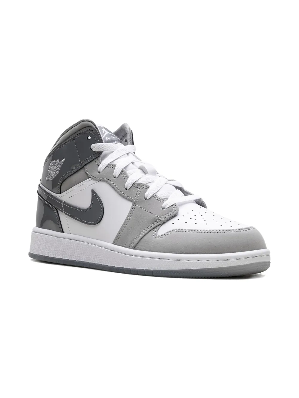 Jordan Kids Jordan 1 Mid "White Medium Cool Grey" sneakers