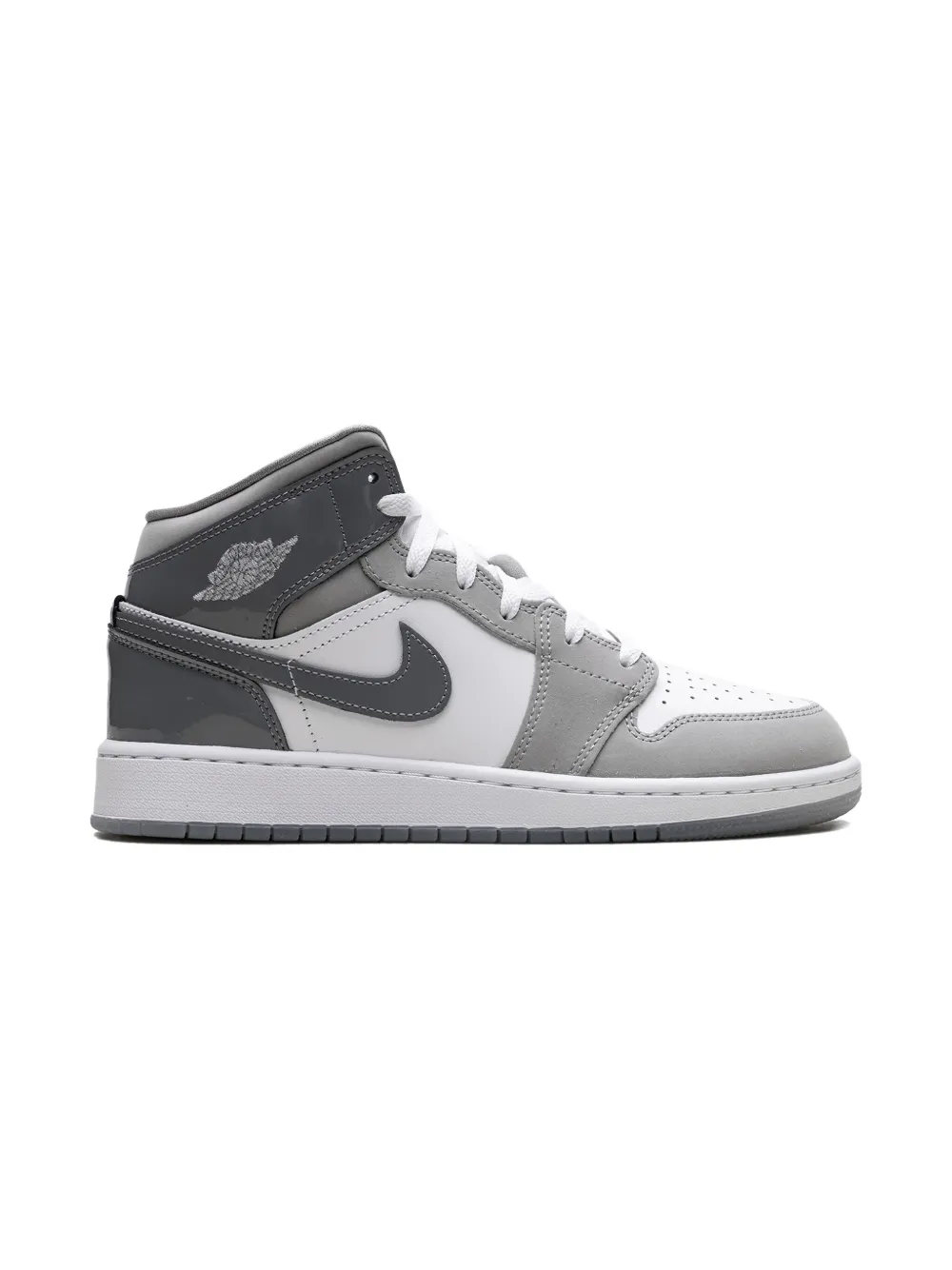 Jordan Kids Jordan 1 Mid "White Medium Cool Grey" sneakers