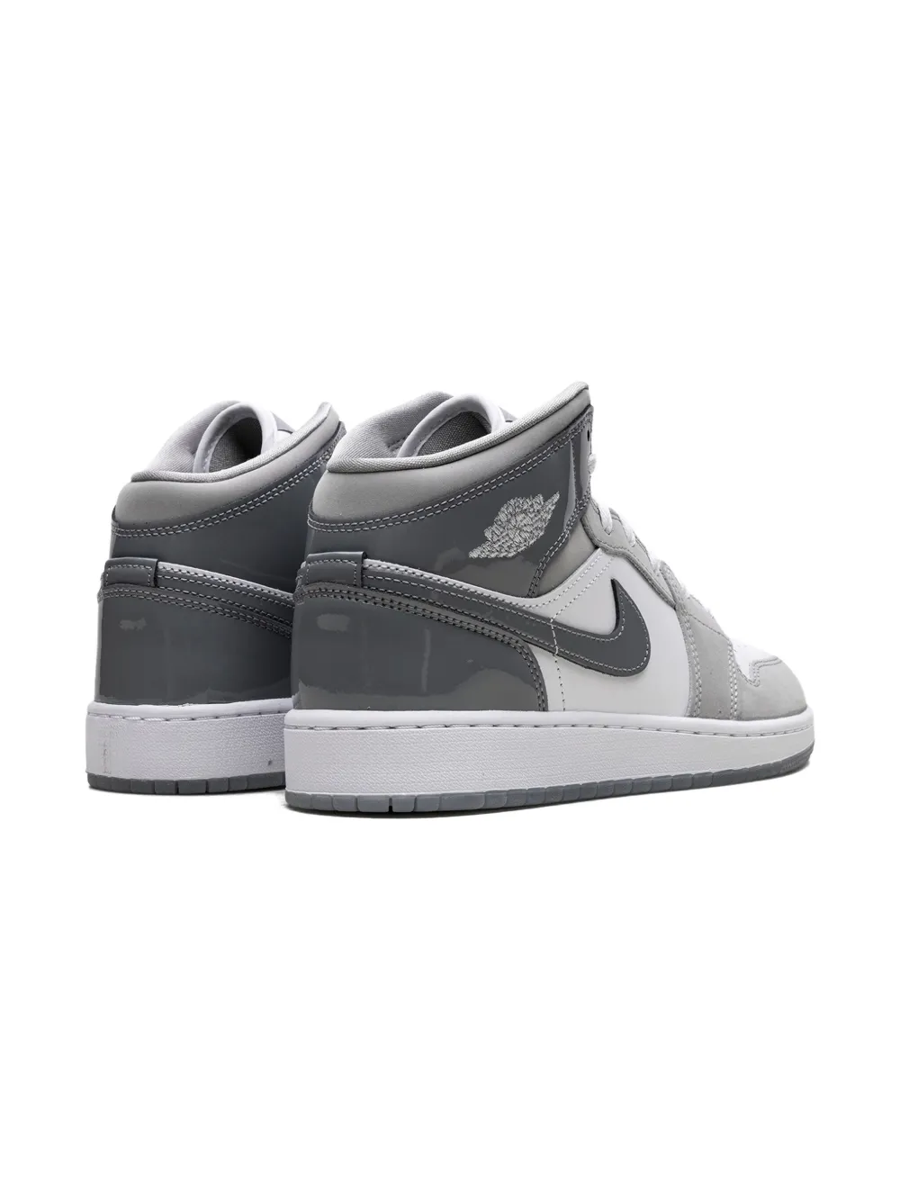 Jordan Kids Jordan 1 Mid "White Medium Cool Grey" sneakers