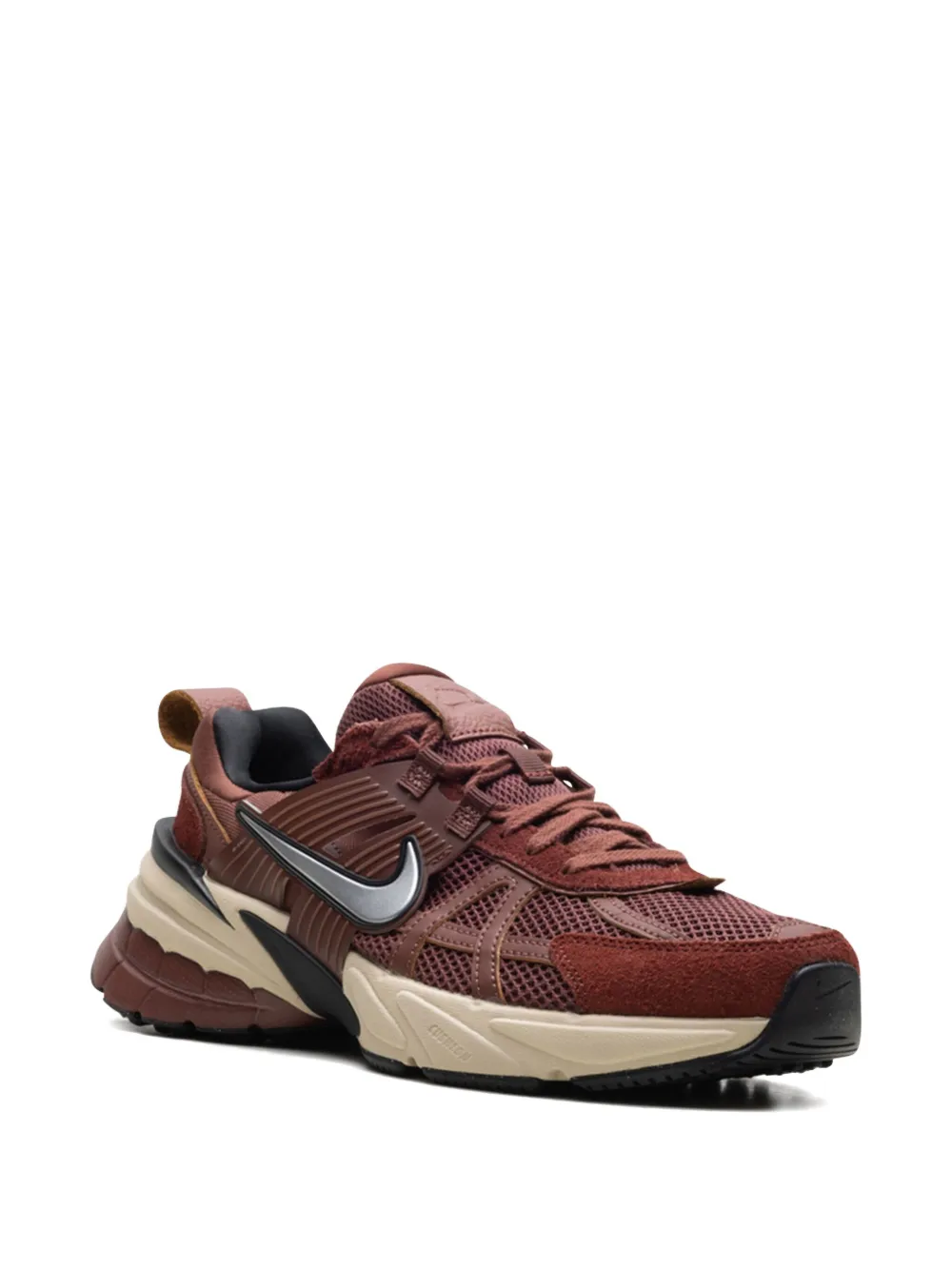 Nike V2K Run Pony WMNS Red Sepia/Dark Pony/Black/Chrome sneakers - Bruin
