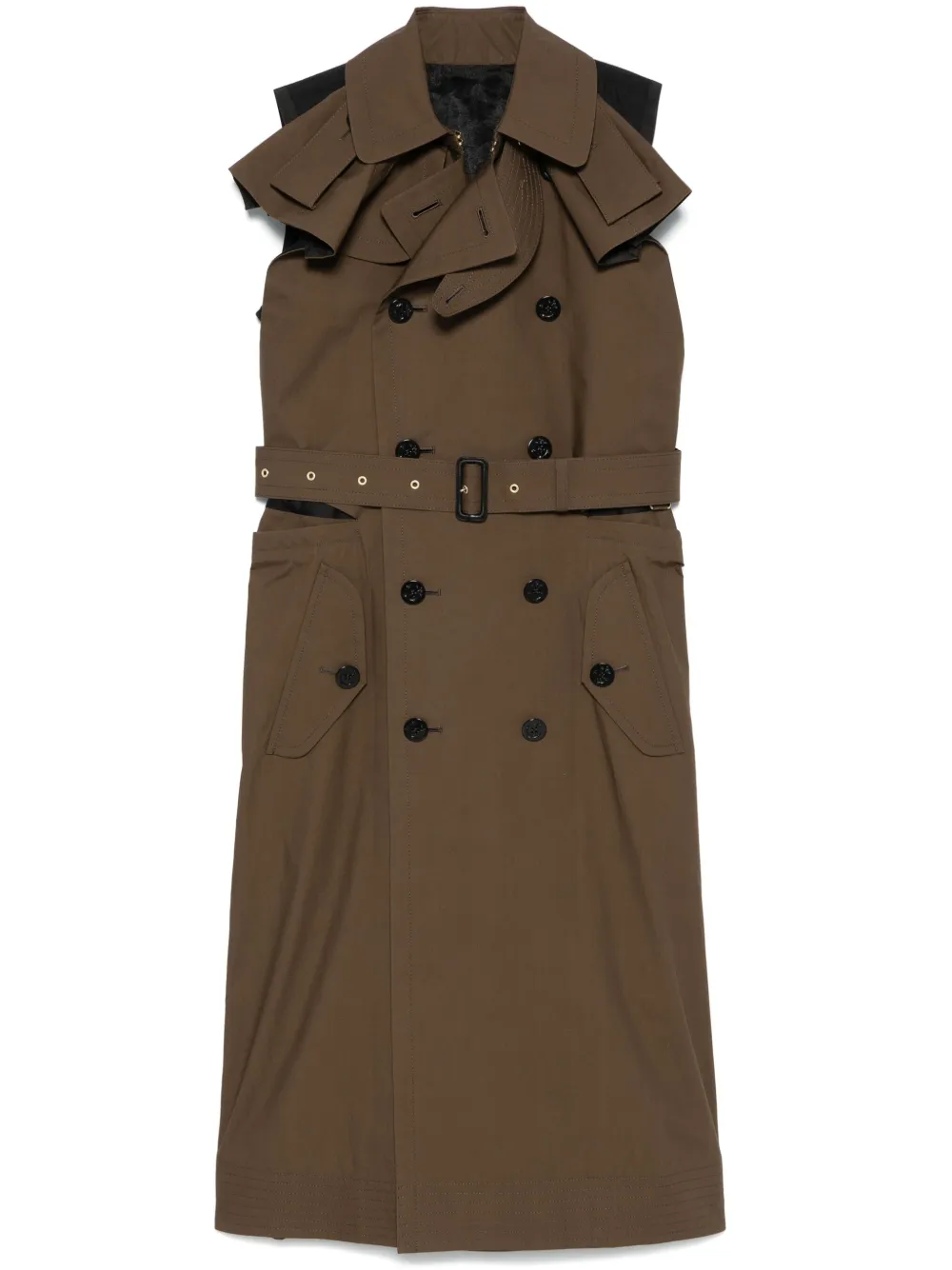 Sacai Midi-jurk Bruin