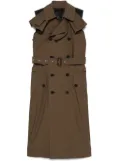 sacai trench midi dress - Brown