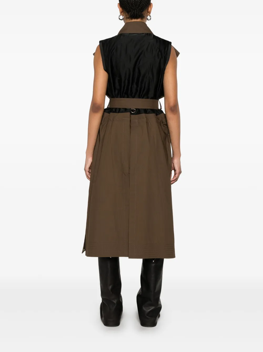 sacai Midi-jurk Bruin
