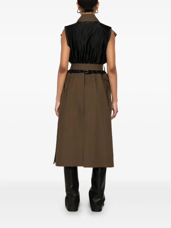 Sakai トレンチドレス Sacai トレンチ ドレス | ブラウン | FARFETCH JP