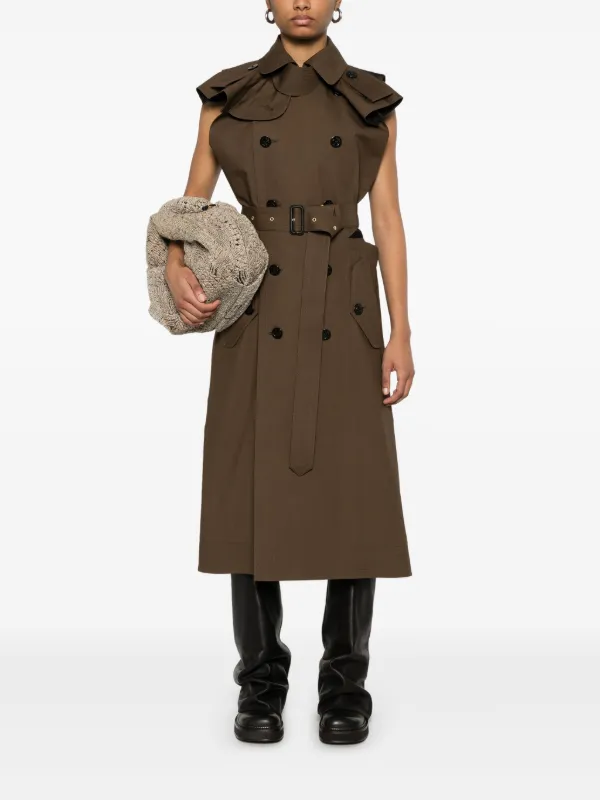 Sakai トレンチドレス Sacai トレンチ ドレス | ブラウン | FARFETCH JP