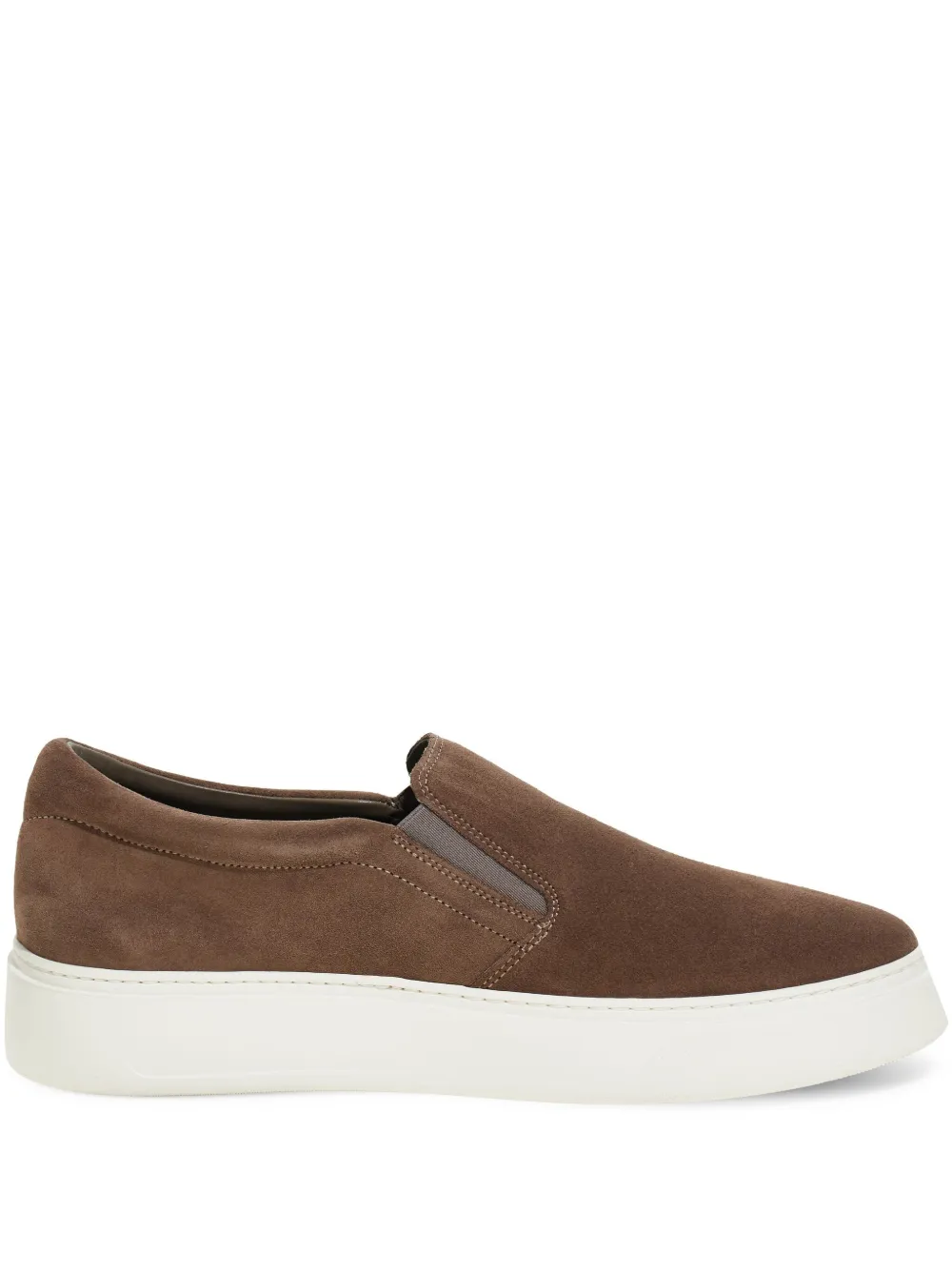 Boggi Milano suede slip-ons Brown