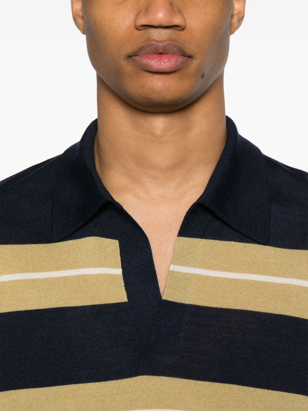 AMI Paris Gestreept T-shirt Blauw
