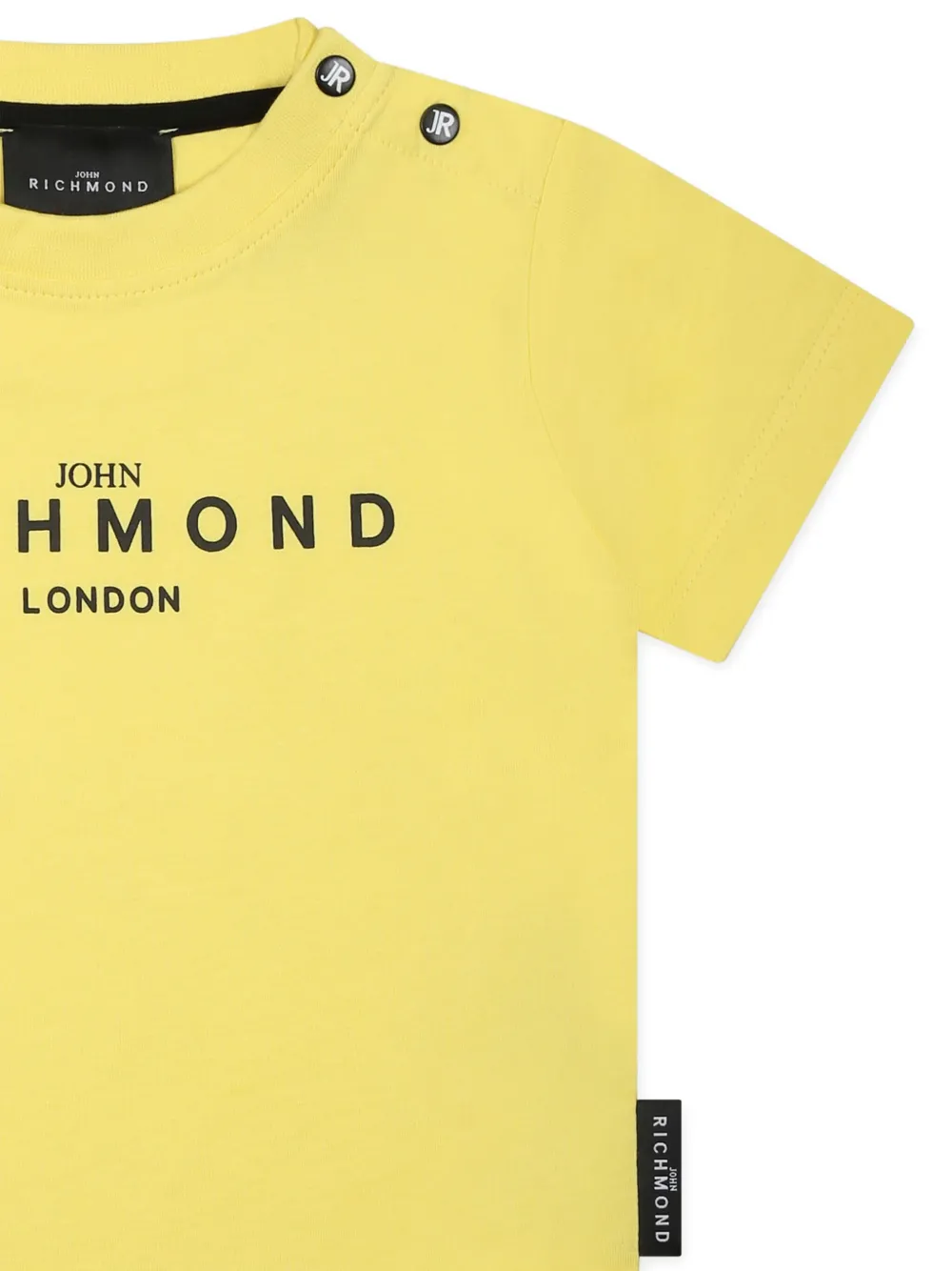 John Richmond Junior T-shirt met logoprint Geel