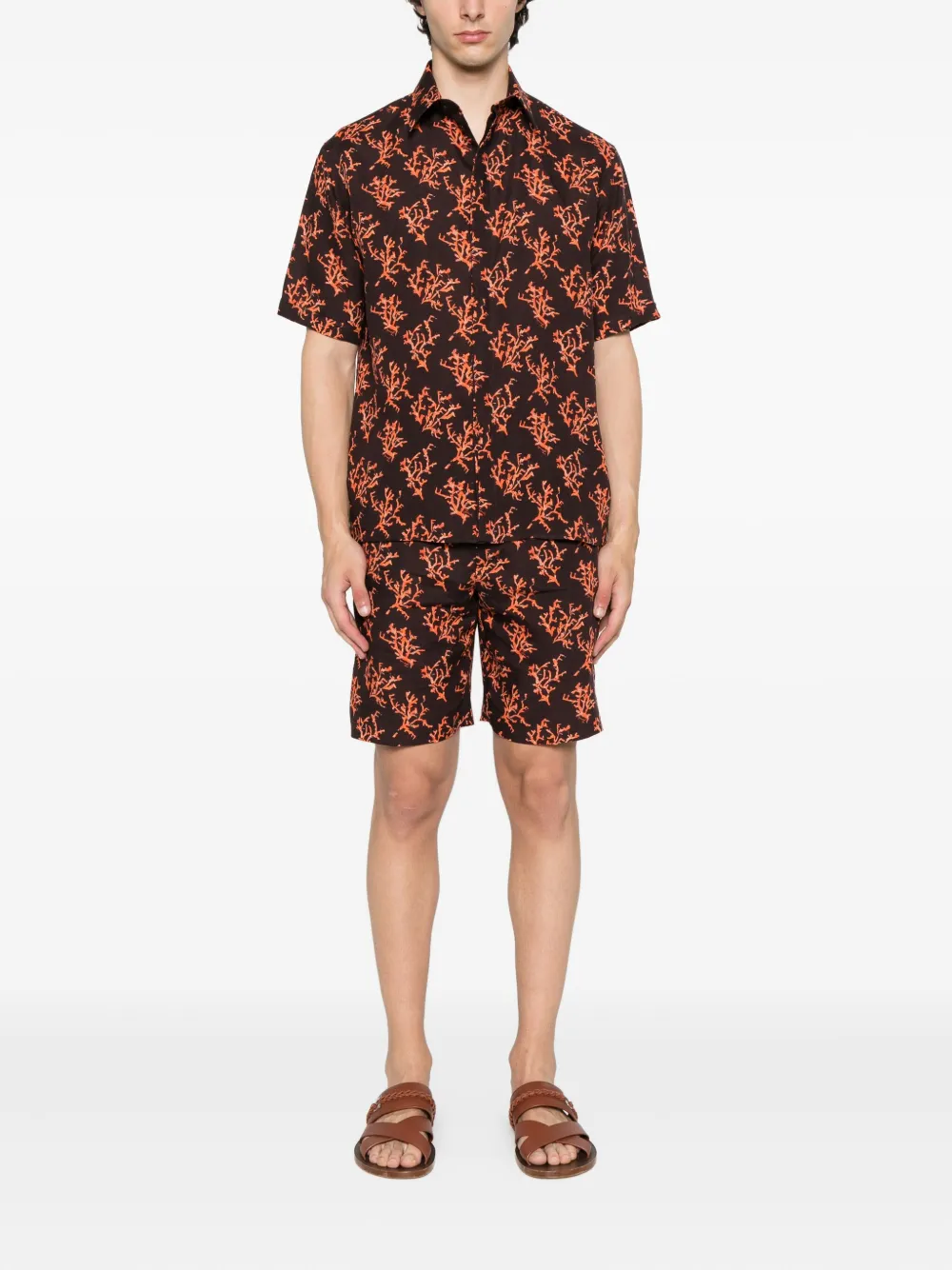 FENDI coral-print linen shirt | Image 2