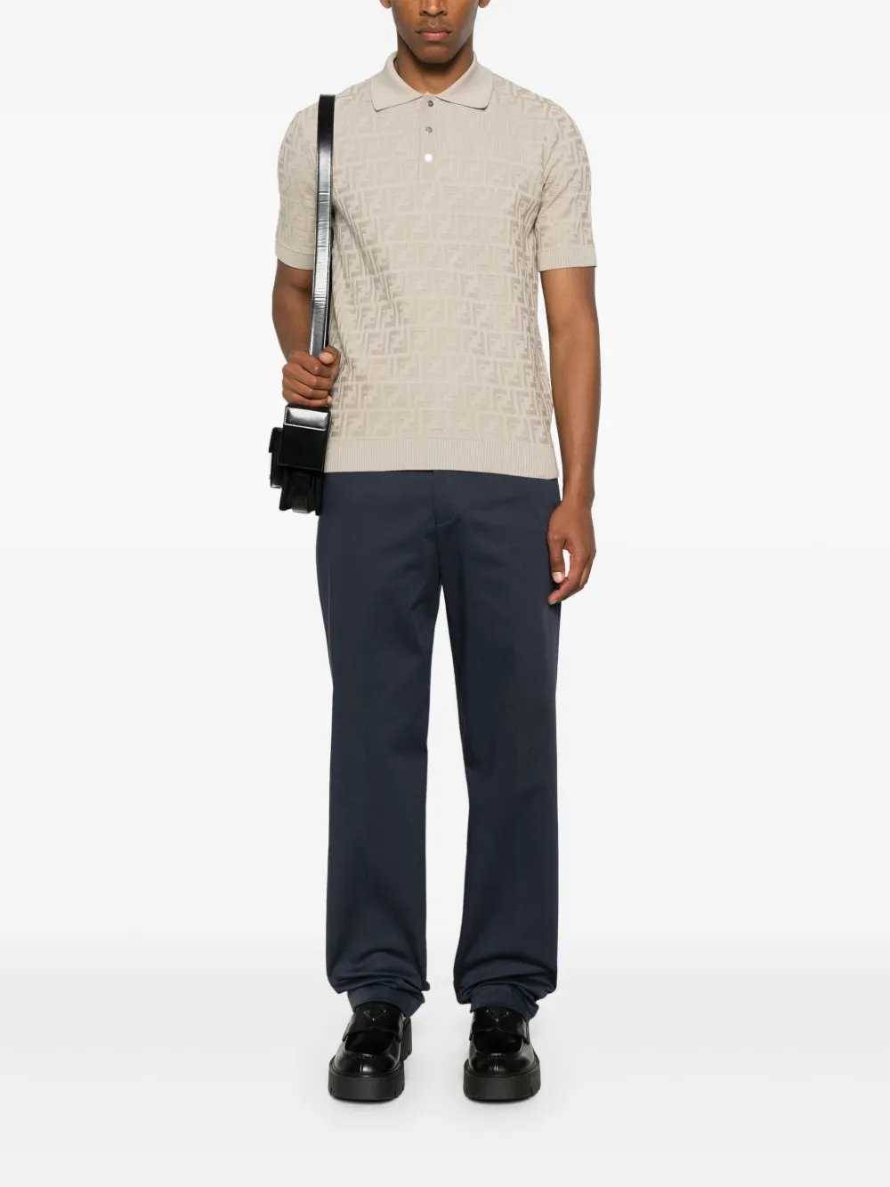 FENDI cotton polo shirt - Beige