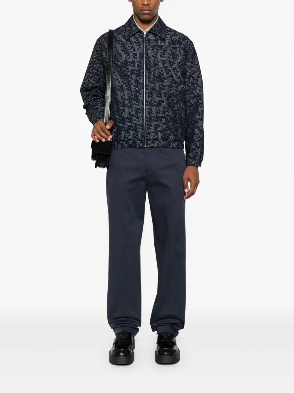 FENDI FF-jacquard denim bomber jacket | Bomber Jackets | Image 2