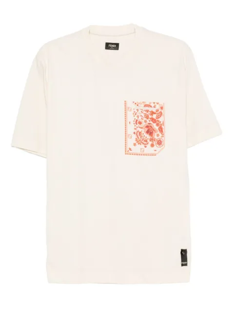 FENDI T-Shirt mit Blumen-Print