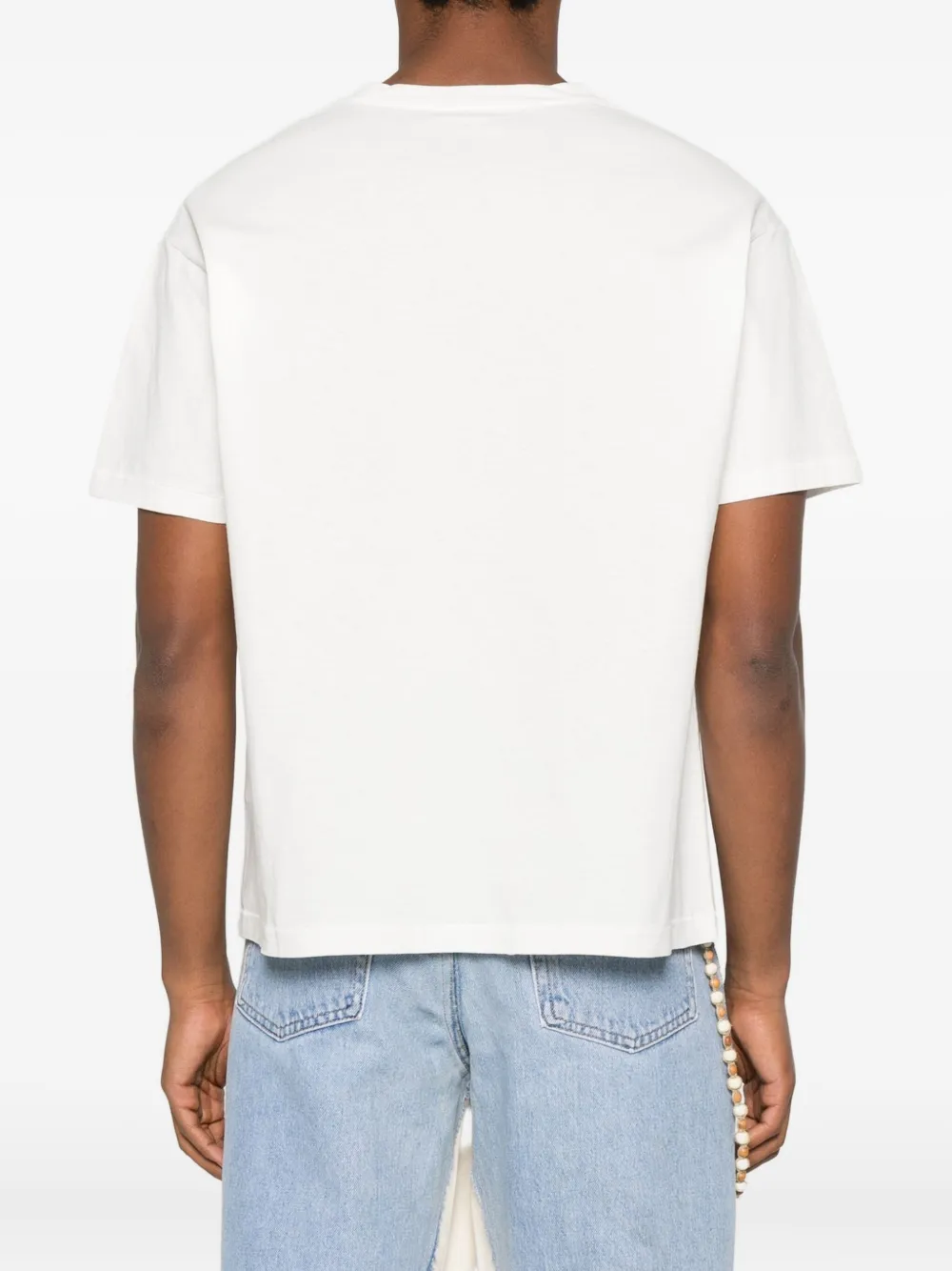 Bode Abstract-print Pocket T-shirt In White