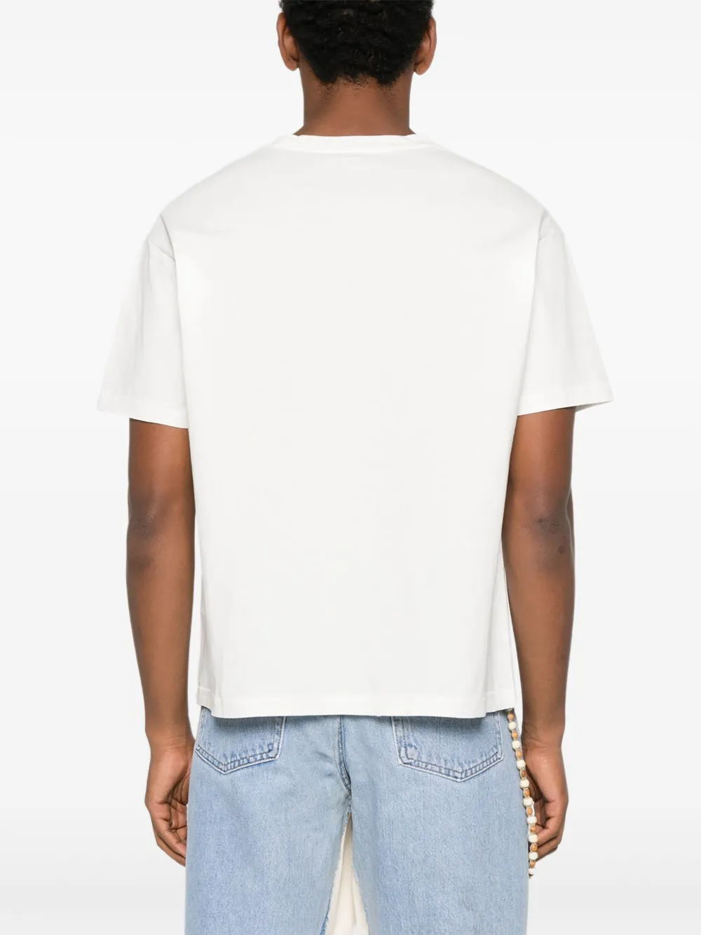 BODE Overhemd met abstracte print en zak Wit