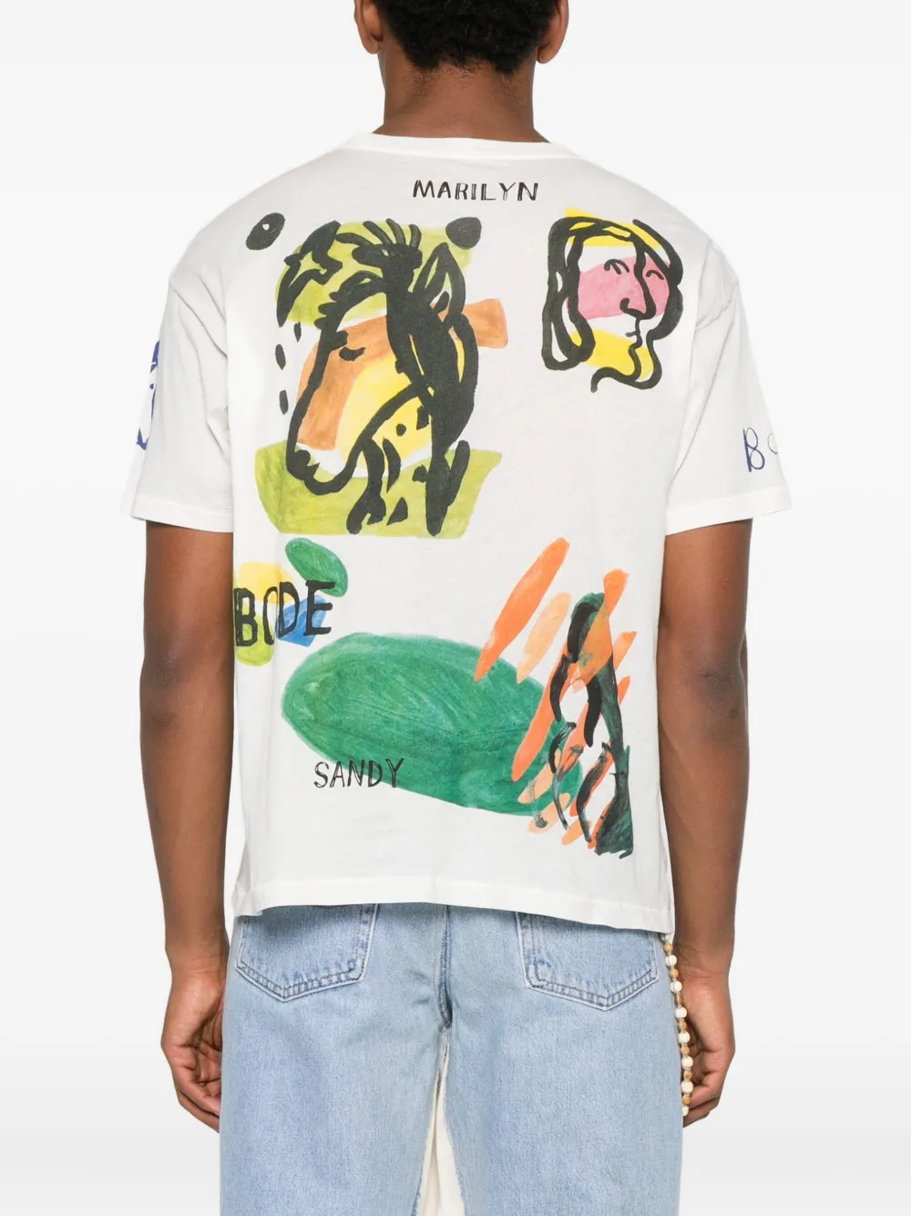 Bode Collage Printed Cotton-jersey T-shirt In Multi
