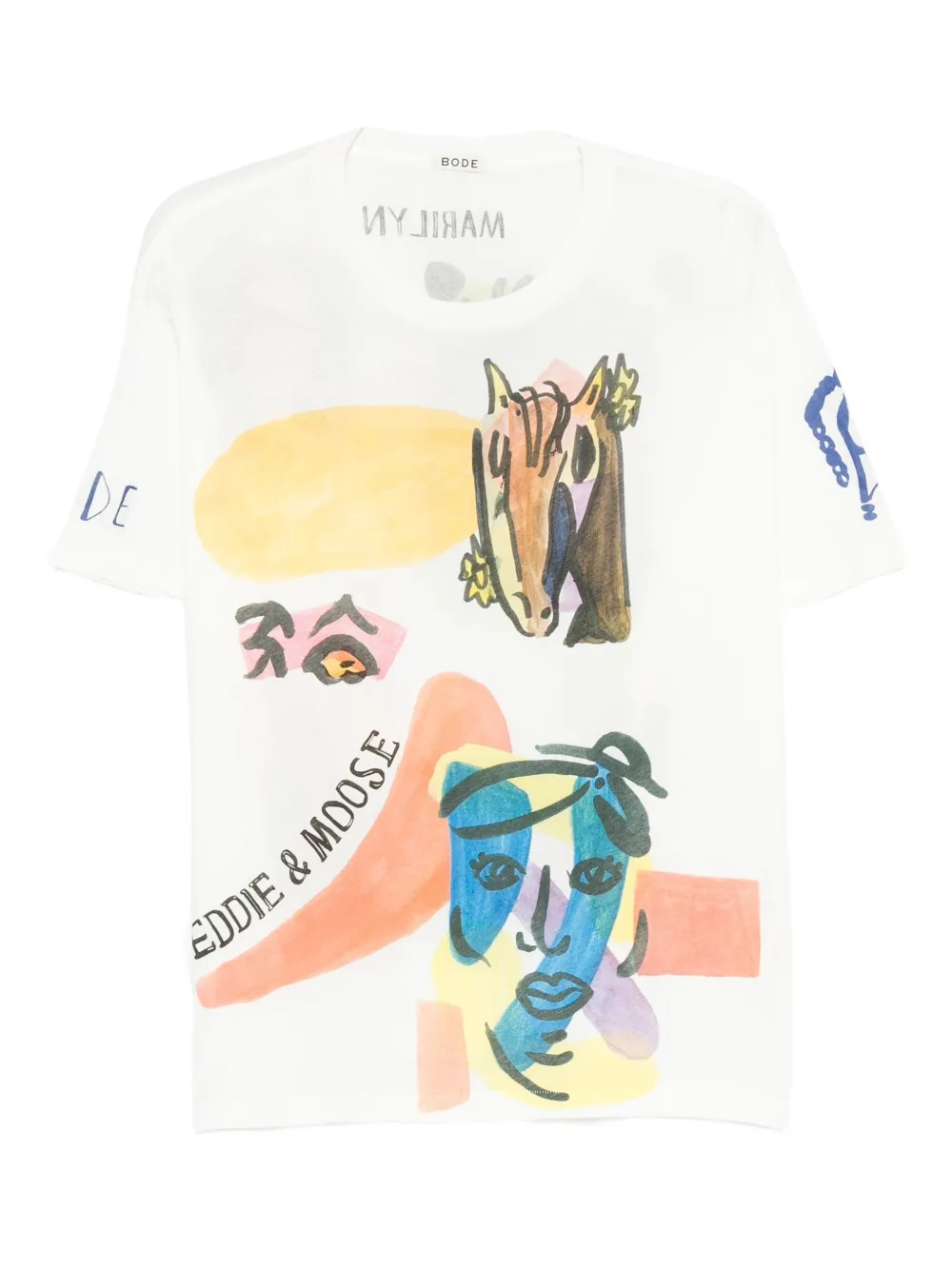 BODE horse-print collage T-shirt | White | Image 1