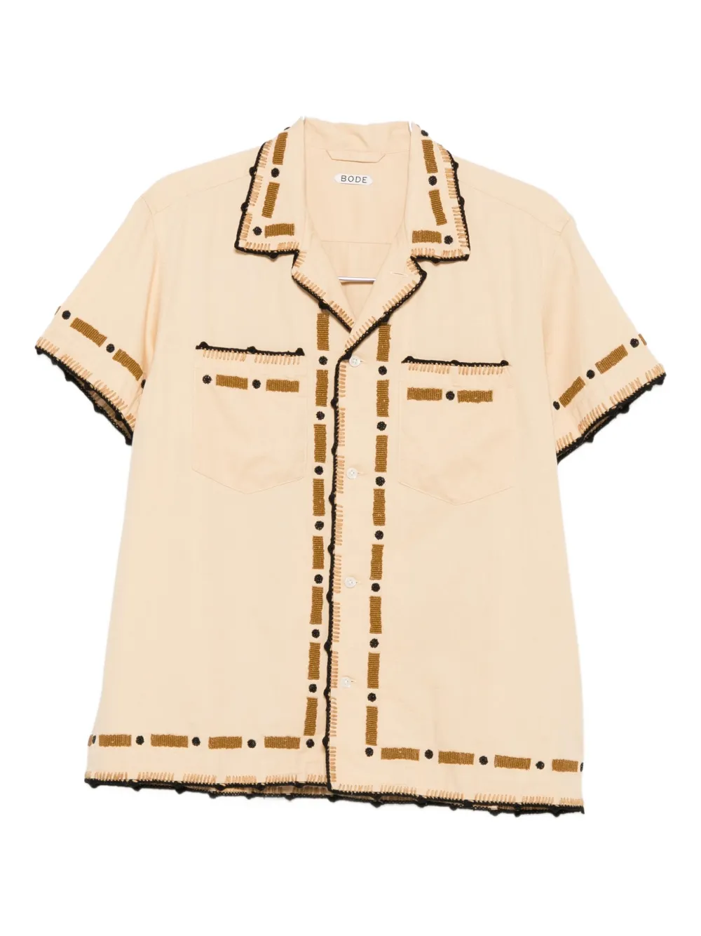 Bode Beaded Embroidered Shirt In Neutral