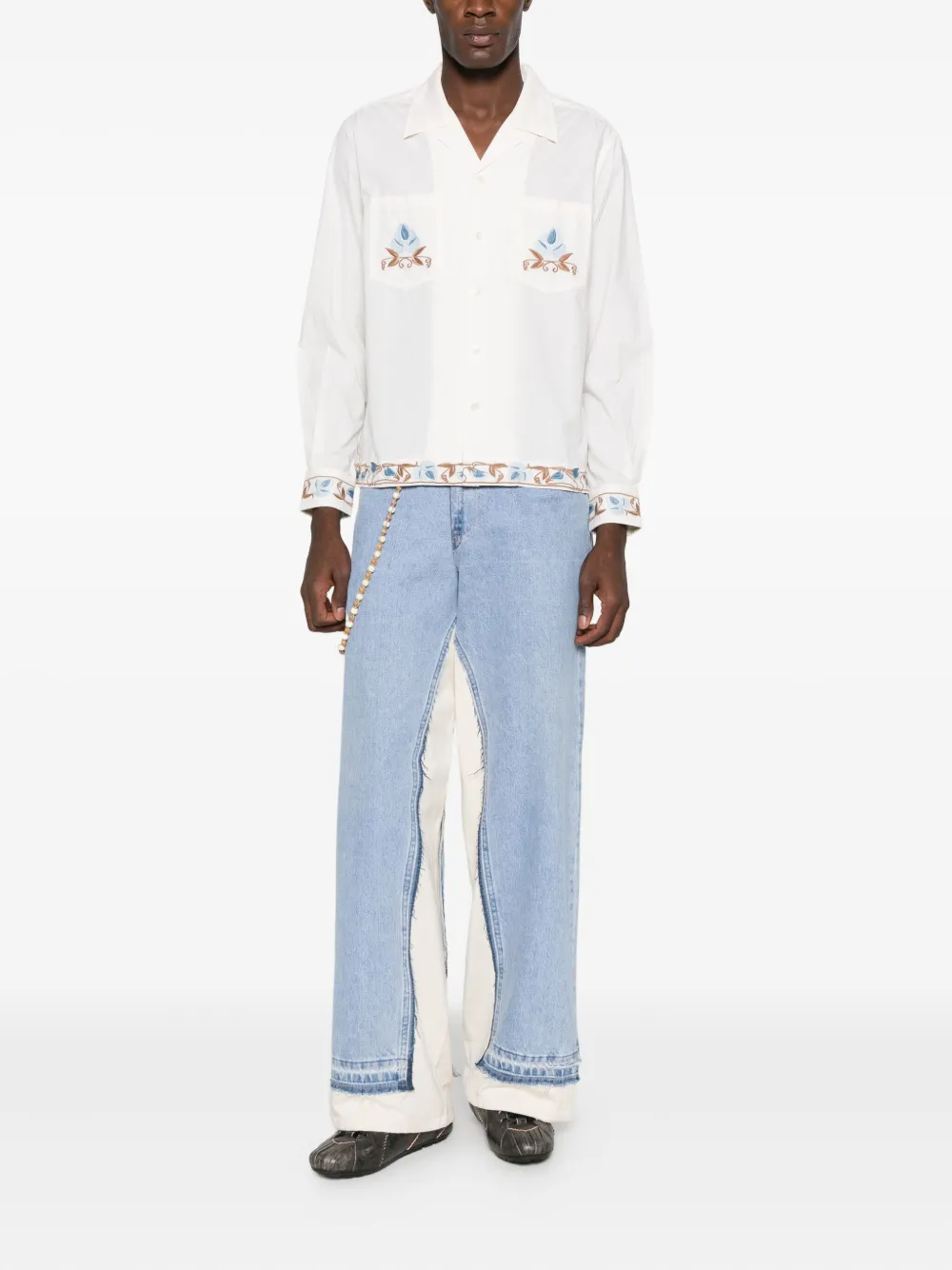 BODE Nouveau Vine shirt - Beige