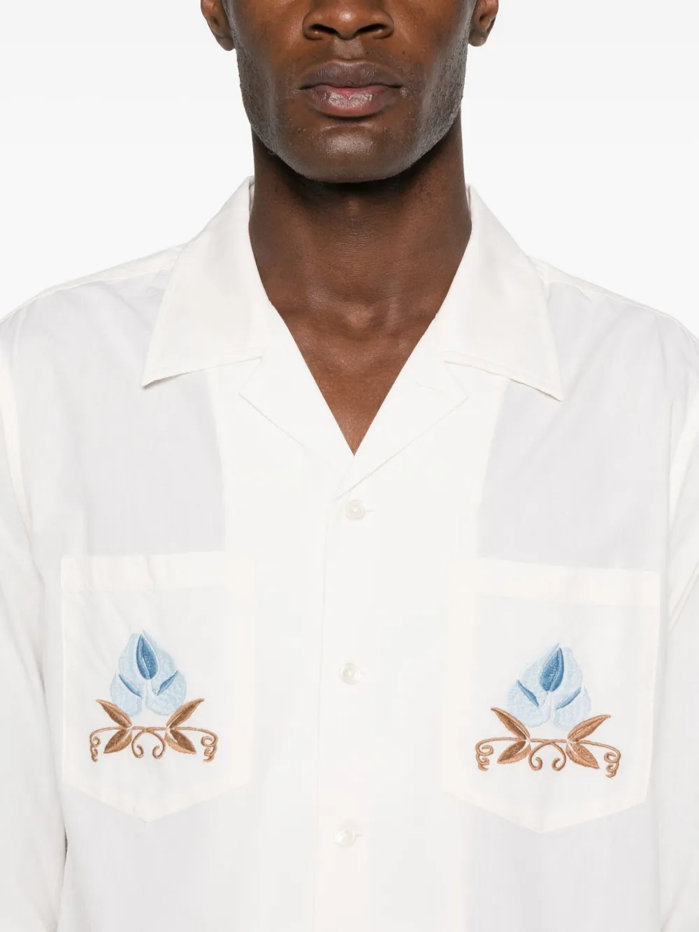 BODE Nouveau Vine overhemd Beige