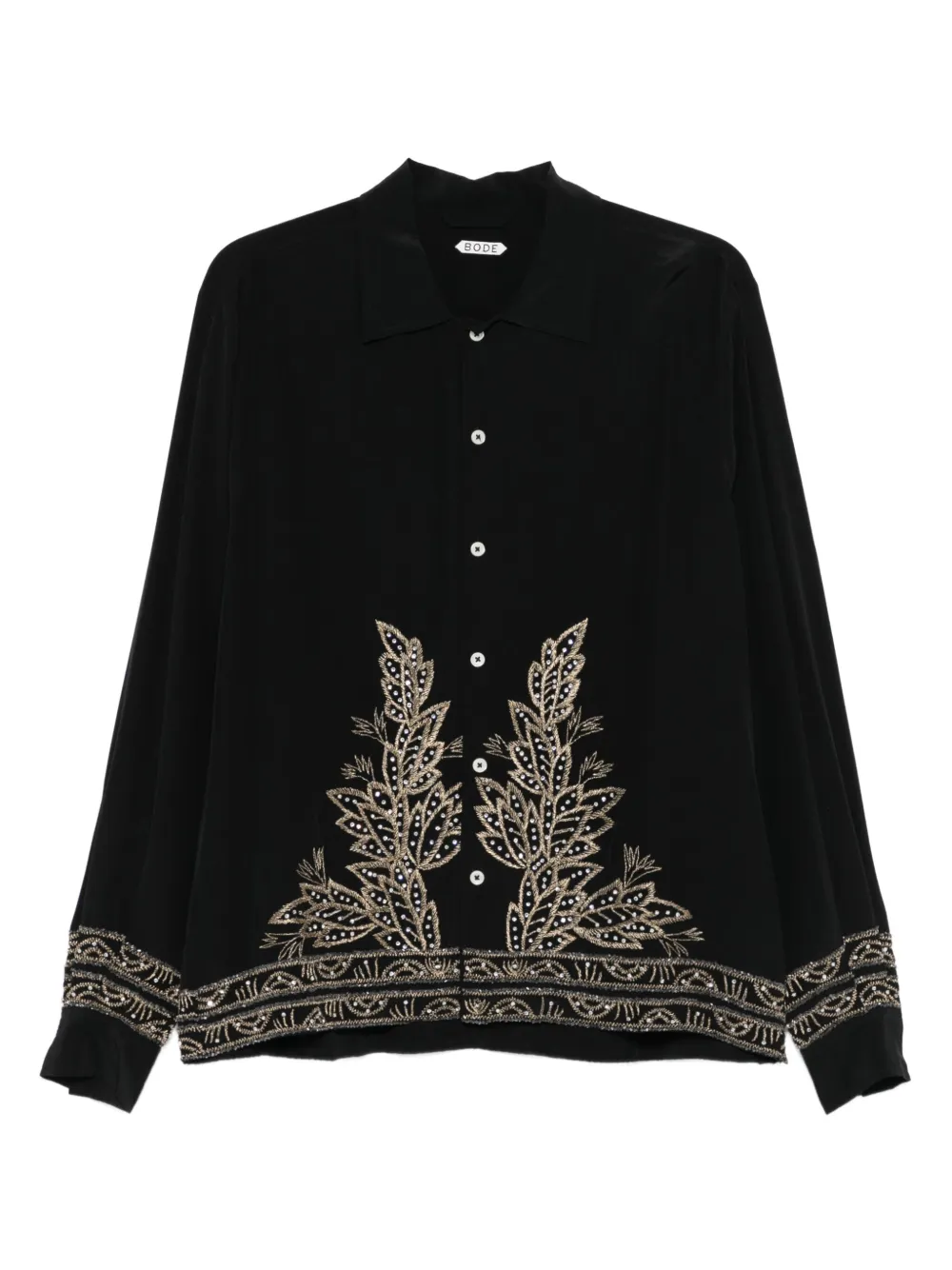 BODE beaded-embellishment shirt | Black | Image 1