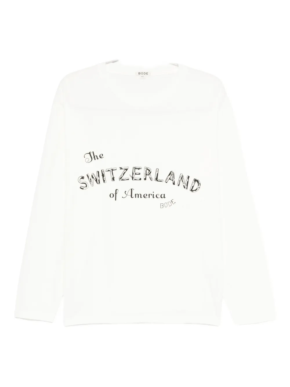 Bode Campground Printed Cotton Jersey T-shirt In White