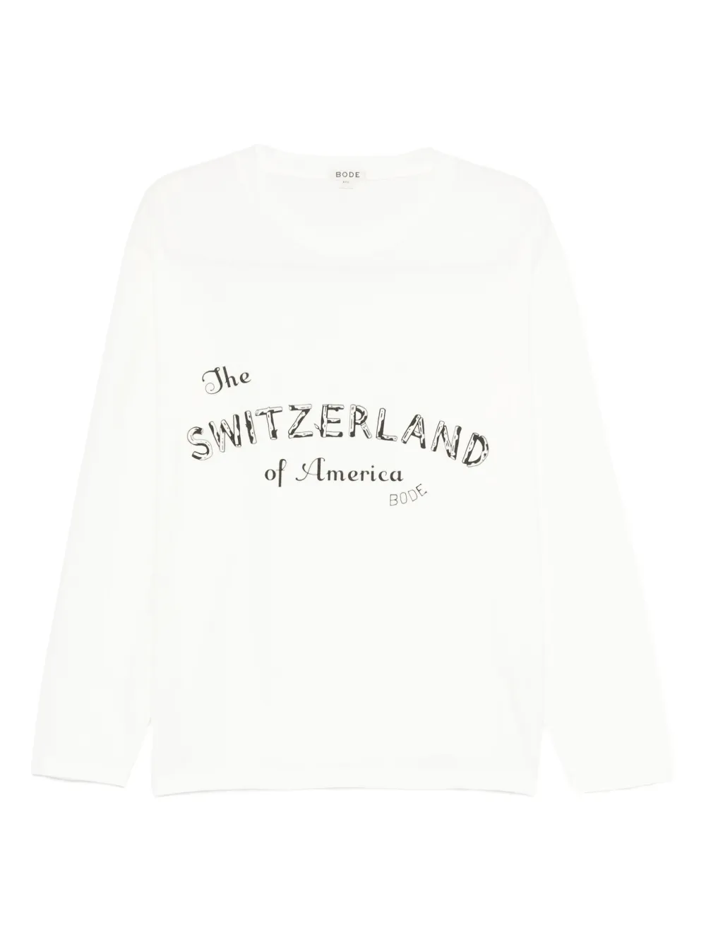 BODE graphic-print long-sleeve T-shirt | White | Image 1