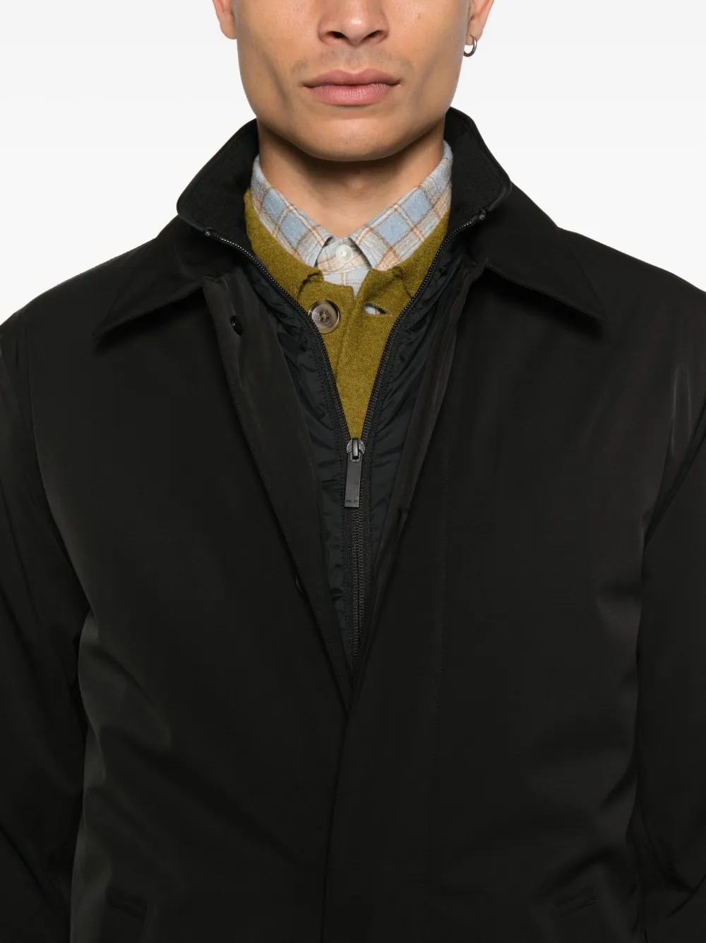 NN07 Blake regenjas met knopen Zwart