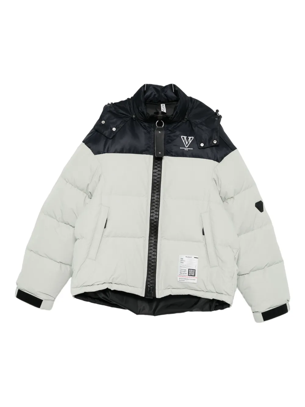 Maison MIHARA YASUHIRO colour-blocked padded coat Grijs