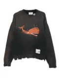Maison MIHARA YASUHIRO whale intarsia-knit sweater - Black