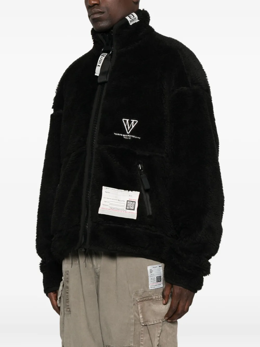Maison MIHARA YASUHIRO Fleece bomberjack Zwart