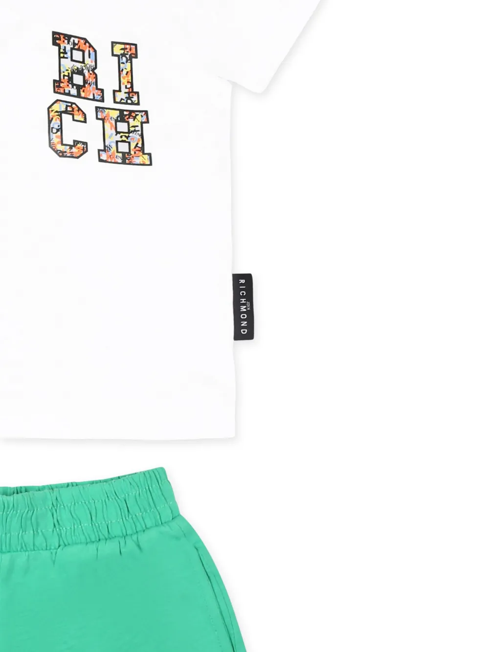 John Richmond Junior Shorts met logoprint Groen