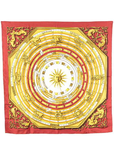 Hermès Pre-Owned 20th Century Astrologie Dies et Hore Silk Scarf scarves