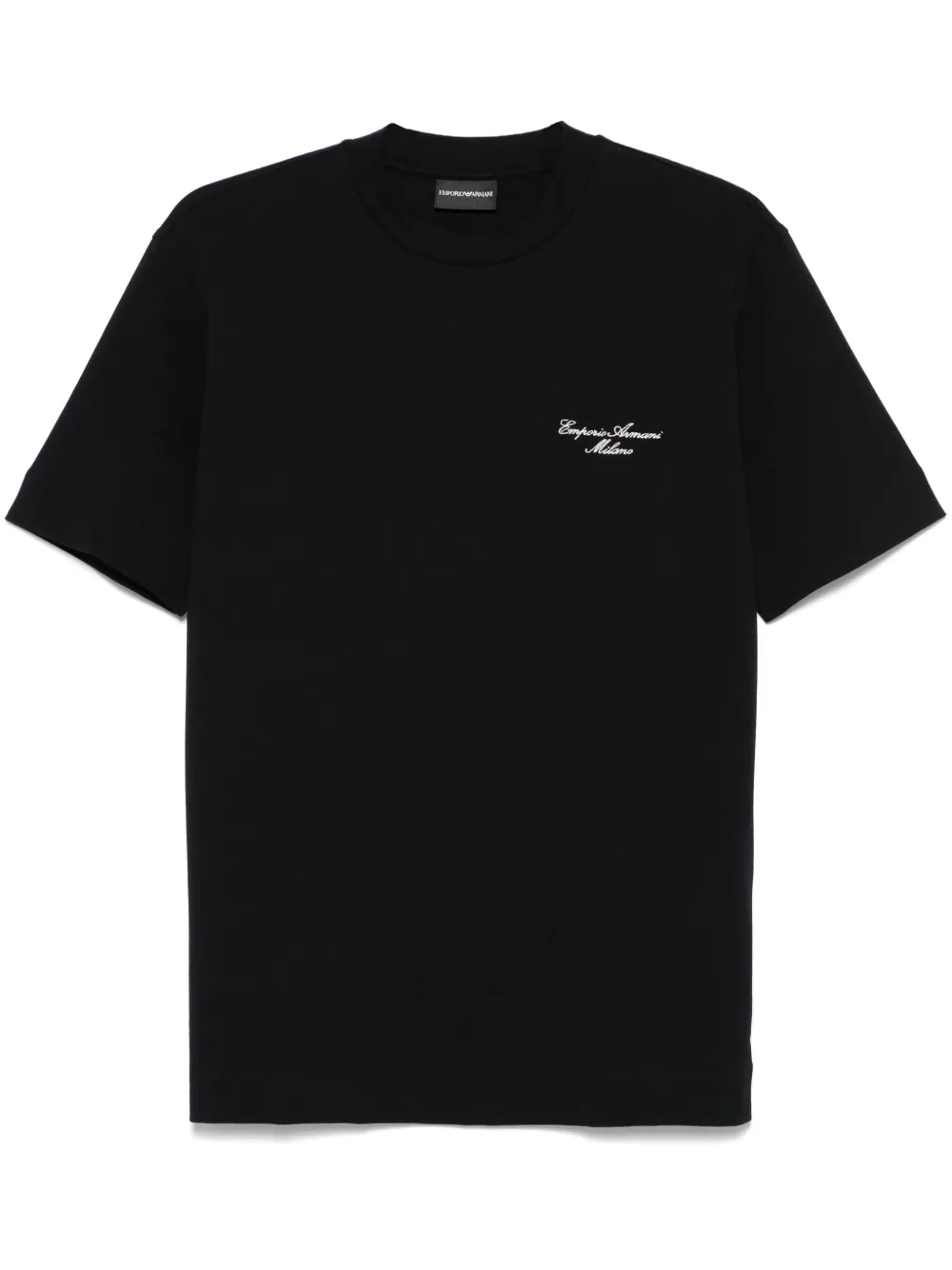 Emporio Armani T-shirt met geborduurd logo Blauw