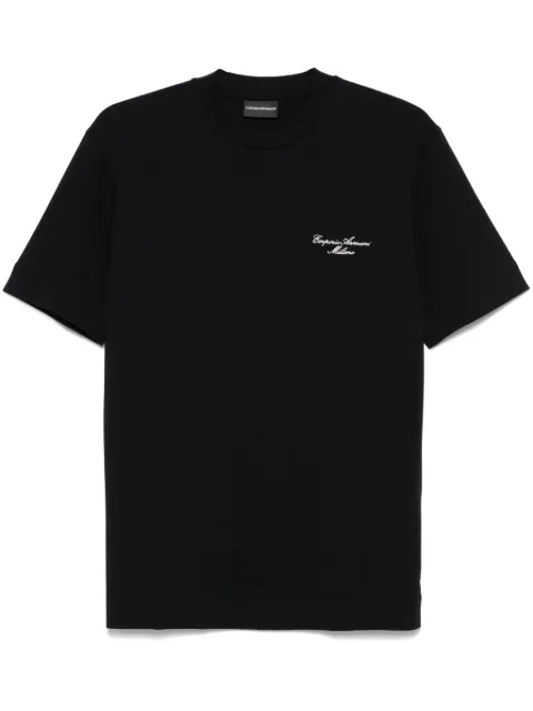 Emporio Armani logo-embroidered T-shirt