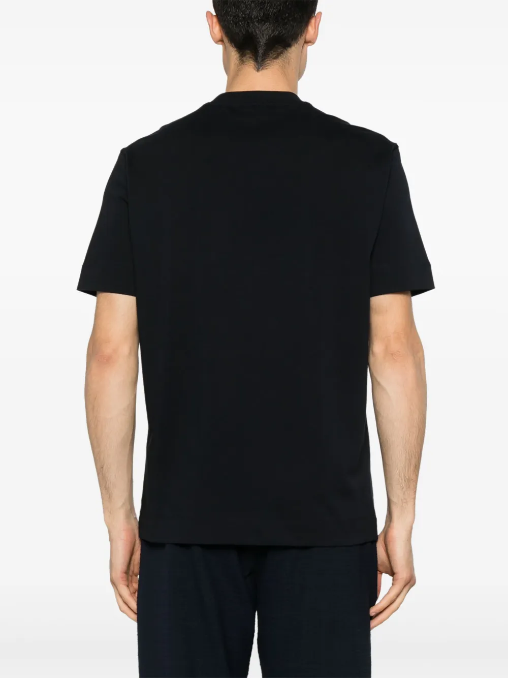 Emporio Armani T-shirt met geborduurd logo Blauw