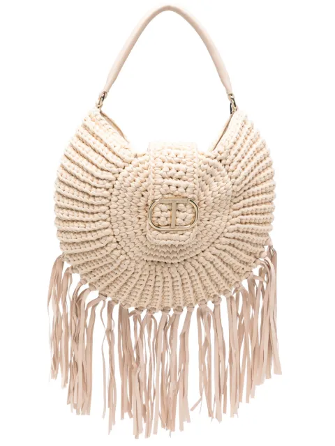 TWINSET tote con placa del logo