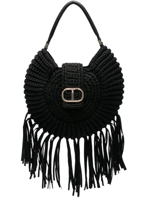 TWINSET tote con placa del logo