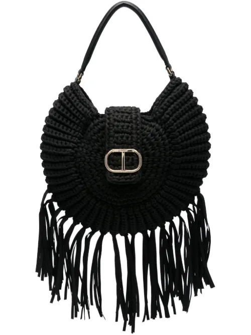 Sac cabas à plaque logo - TWINSET - Modalova