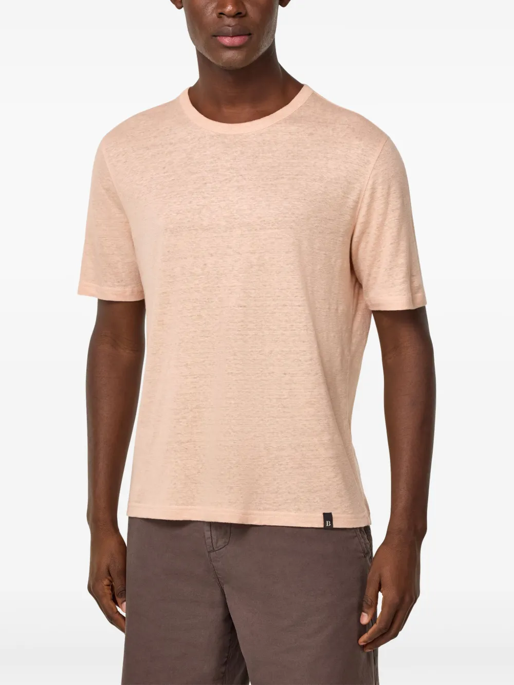 Boggi Milano Linnen jersey T-shirt Roze