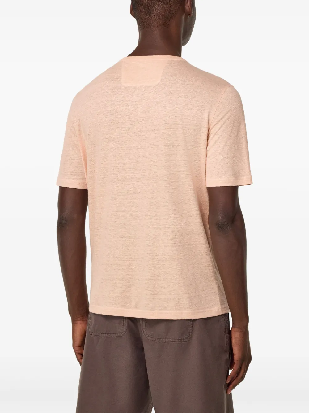 Boggi Milano Linnen jersey T-shirt Roze