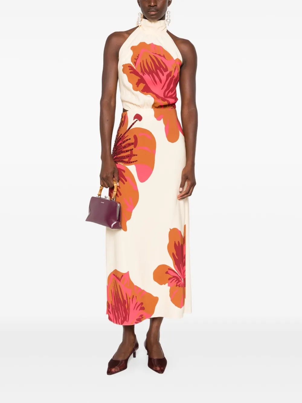 Johanna Ortiz Best Of Times midi-jurk - Beige