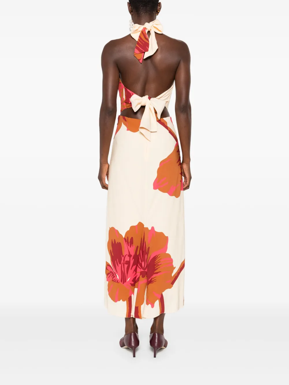 Johanna Ortiz Best Of Times midi-jurk Beige