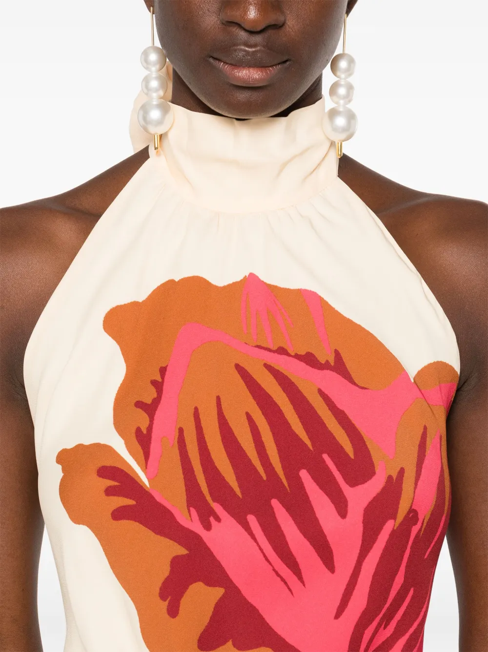 Johanna Ortiz Best Of Times midi-jurk Beige