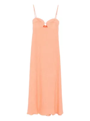 ZIMMERMANN Crush Midi Dress | Orange | FARFETCH